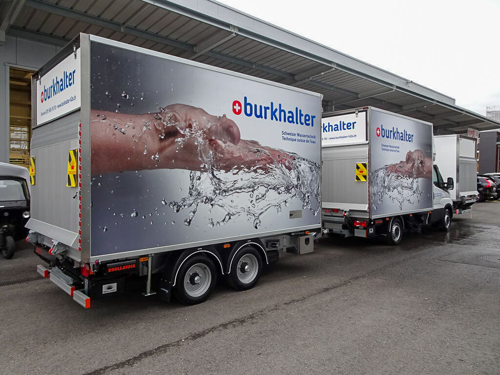 Carrosserie Filipelli AG Kofferaufbau Anhänger Burkhalter