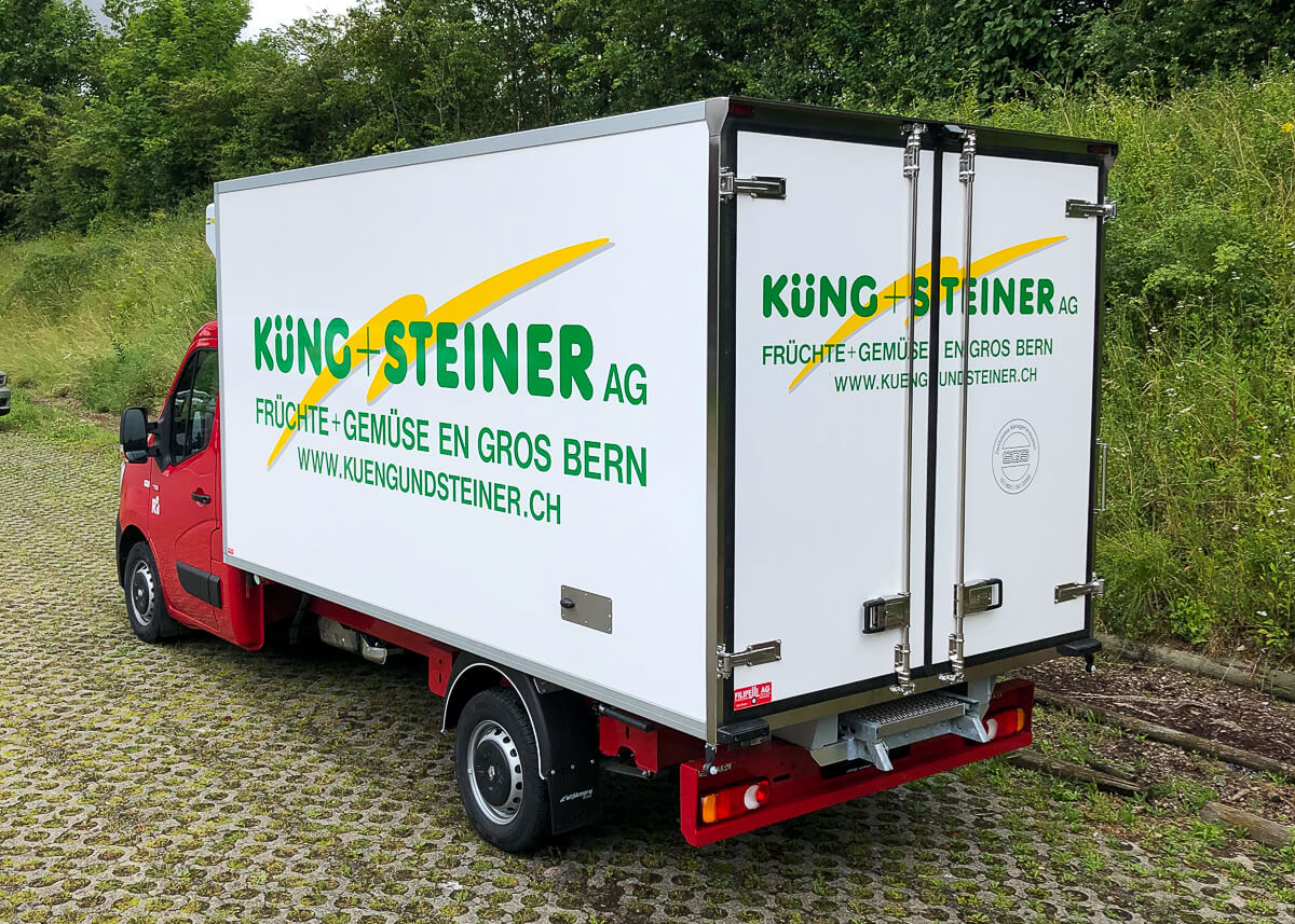 Carrosserie Filipelli AG Kühlkoffer Küng Steiner Gemüse und Früchte